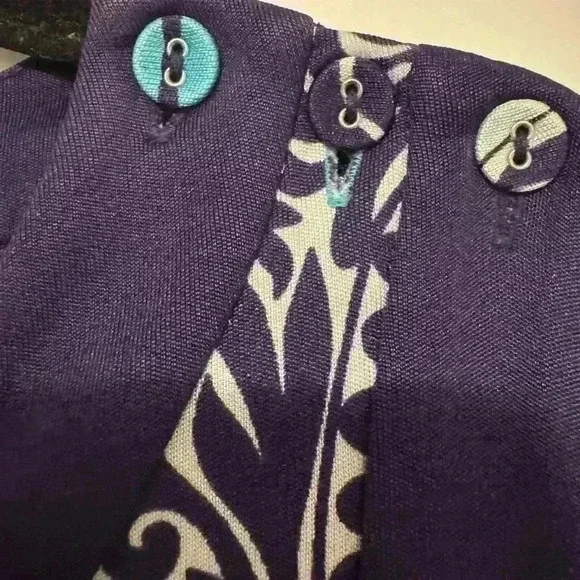 Tory Burch Purple and Blue Bodycon Sleeveless Stretchy Dress S - Picture 7 of 11